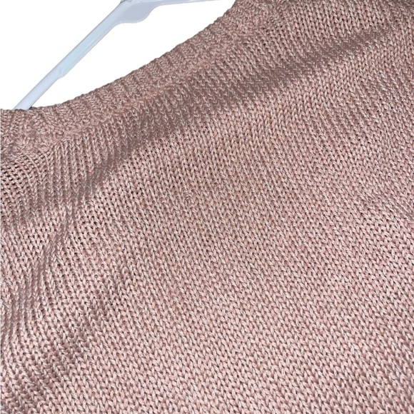 Pink knit sweater with elbow pads - Picture 3 of 5